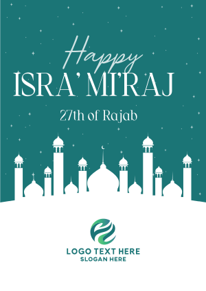 Isra' Mi'raj Spiritual Night Flyer Image Preview