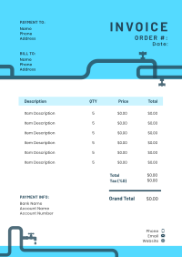 Pipes Pattern Invoice Design