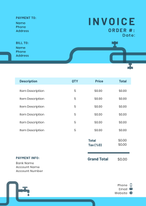 Pipes Pattern Invoice Image Preview