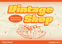 Vintage Clothing Shop Postcard Preview