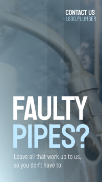 Faulty Pipes Instagram Story Design