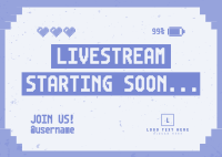 Livestream Start Gaming Postcard Image Preview