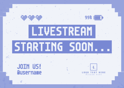 Livestream Start Gaming Postcard Image Preview