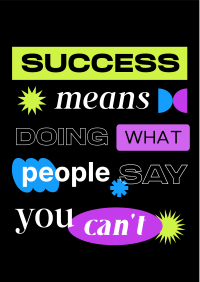 Quirky Success Quote Flyer Image Preview