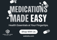 Online Pharmacy Medicines Postcard Design