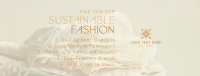 Chic Sustainable Fashion Tips Facebook cover Image Preview