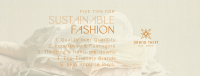 Chic Sustainable Fashion Tips Facebook Cover Design