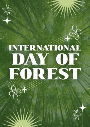 Modern Quirky Day of Forest Poster Image Preview