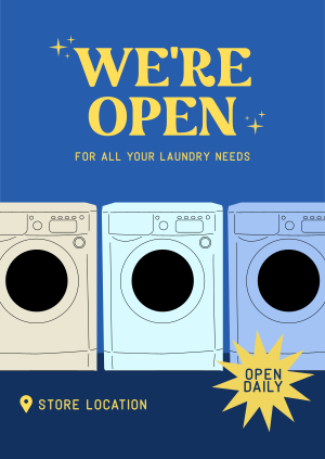 Laundry Store Hours Poster Image Preview