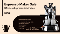 Espresso Machine Facebook Event Cover Design