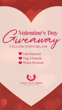 Valentine's Giveaway Facebook Story Preview