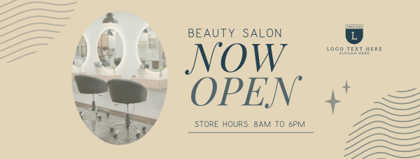 Hair Salon is Open Facebook Cover Design Image Preview