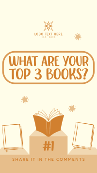 Your Top 3 Books Instagram story Image Preview