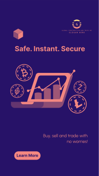 Secure Cryptocurrency Exchange Facebook story Image Preview