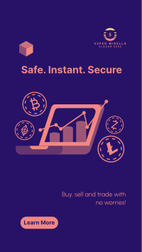 Secure Cryptocurrency Exchange Facebook Story Image Preview