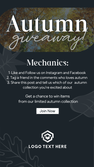 Autumn Leaves Giveaway Facebook story Image Preview