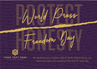 World Press Freedom Postcard Design