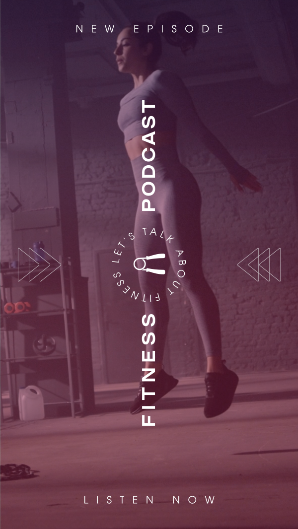Minimalist Fitness Talk Instagram Story Design