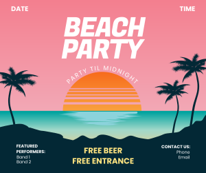 Beach Party Facebook post Image Preview