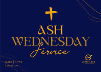 Minimalist Ash Wednesday Postcard Design