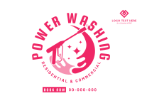 Power Washer Cleaner Postcard Design