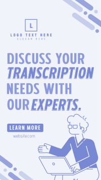 Transcription Experts Instagram Reel Preview