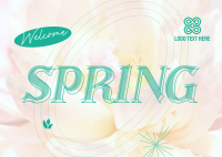 Floral Welcome Spring Postcard Image Preview