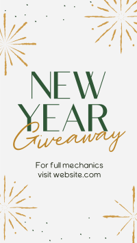 Sophisticated New Year Giveaway Facebook story Image Preview
