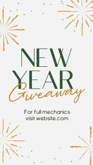 Sophisticated New Year Giveaway Facebook story Image Preview