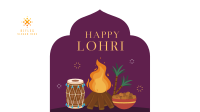 Magical Lohri Zoom background Image Preview
