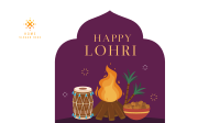 Magical Lohri Zoom Background Image Preview