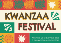 Tribal Kwanzaa Festival Postcard Image Preview