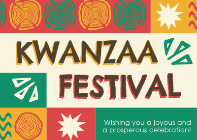 Tribal Kwanzaa Festival Postcard Image Preview