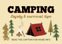 Cozy Campsite Postcard Design