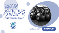 Training Fitness Gym Facebook Event Cover Design