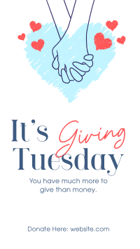 Giving Tuesday Hand Instagram reel Image Preview