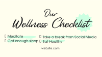Wellness Checklist Video Image Preview