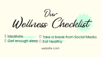 Wellness Checklist Video Preview