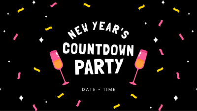 New Year Countdown Party Facebook event cover Image Preview