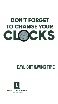 Daylight Saving Time Reminder Instagram Story Design