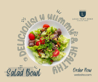 Vegan Salad Bowl Facebook Post Design