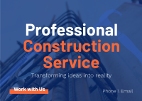 Construction Specialist Postcard Image Preview
