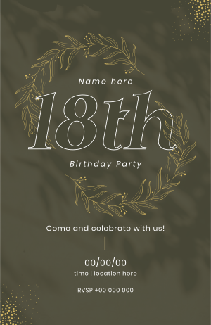 Floral Birthday Invitation Image Preview