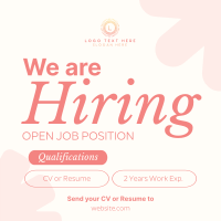 Elegant Minimalist Hiring Instagram Post Preview