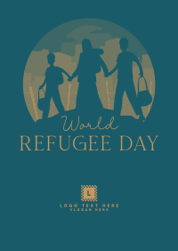 Refugees Silhouette Poster Design
