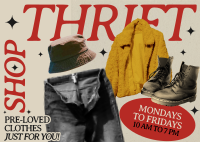 Modern Nostalgia Thrift Shop Postcard Preview