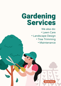 Outdoor Gardening Services Poster Design