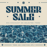 Retro Summer Sale Instagram Post Design