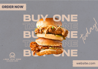 Burger Day Promo Postcard Image Preview