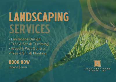 Professional Landscaping Postcard Image Preview